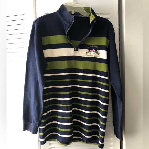 Paul & Shark Men’s Striped, 1/2 zip Pullover - Picture 1 of 5